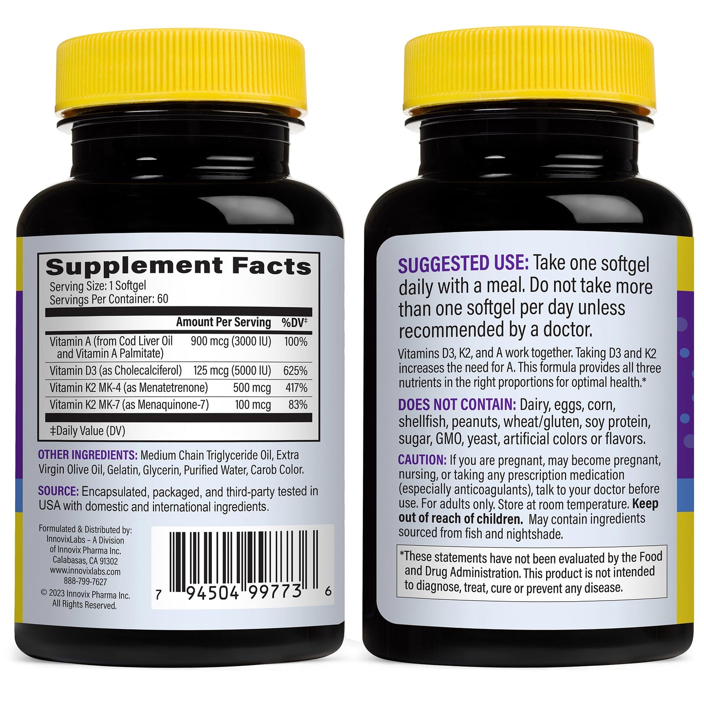 Qilark Vitamin D3 + K2 (with Vitamin A)