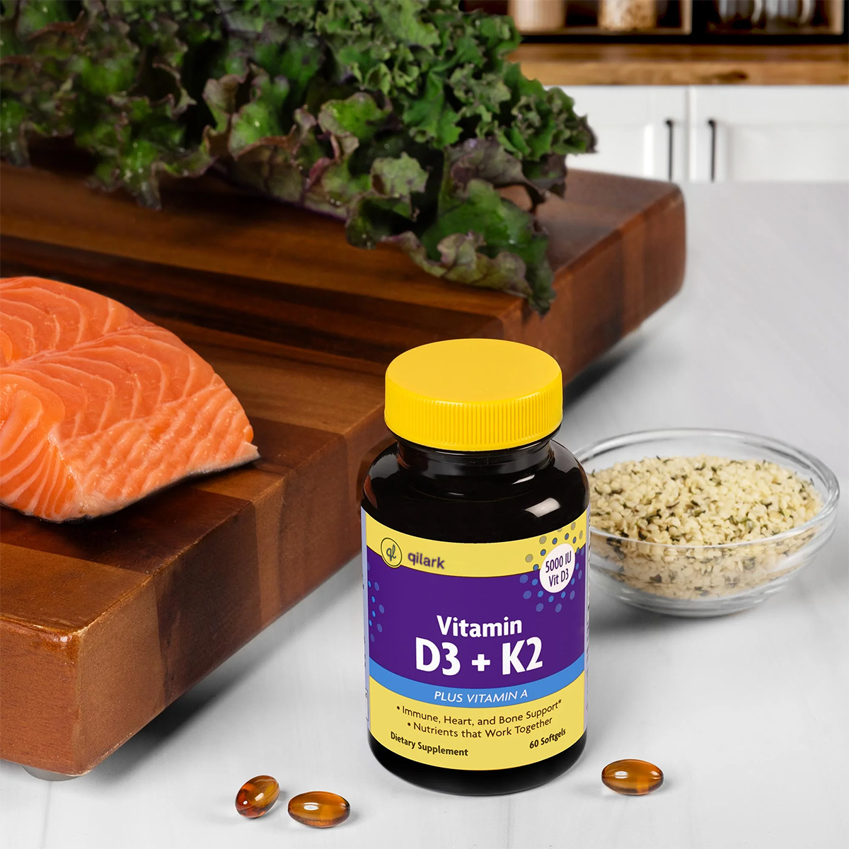Qilark Vitamin D3 + K2 (with Vitamin A)