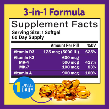 Qilark Vitamin D3 + K2 (with Vitamin A)