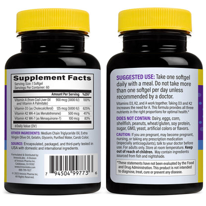 Qilark Vitamin D3 + K2 (with Vitamin A)